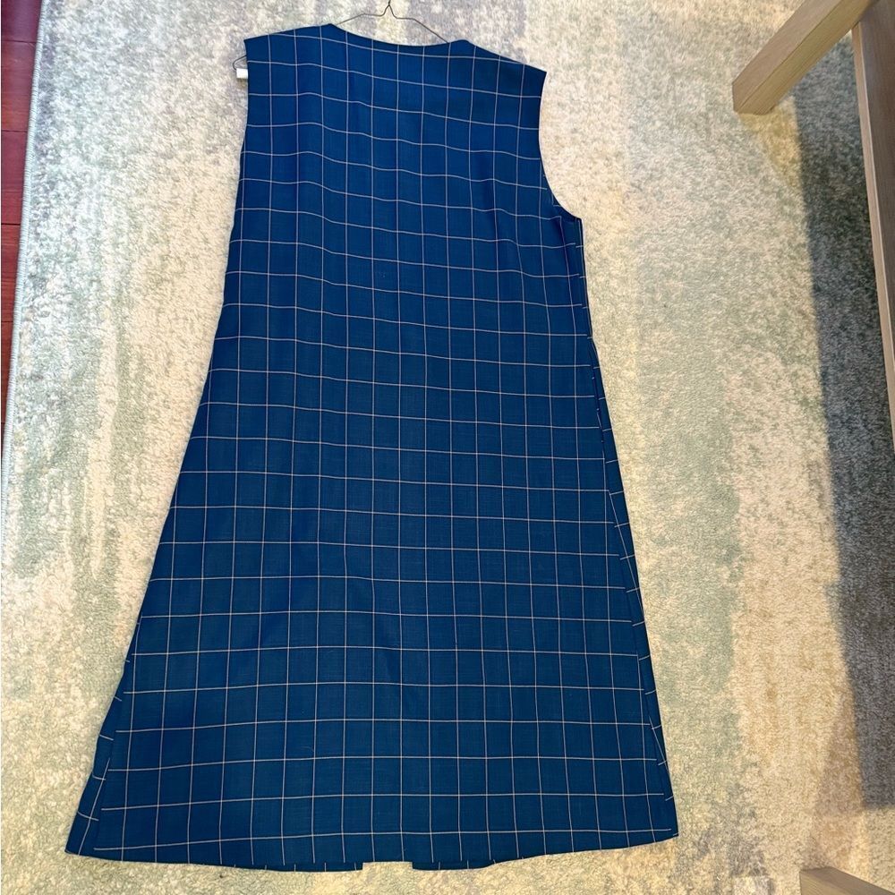 Anthropologie Navy Checkered Garment - Picture 4 of 5